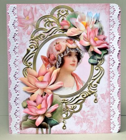 Vintage Lady with Lotus Blossom by Kristina Norbat