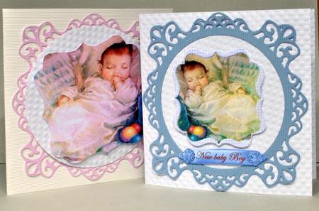 Toppers Vintage Baby Girl & Baby Boy by Kristina Norbat