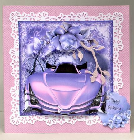 Purple Dream Machine Card Front Kit by Kristina Norbat