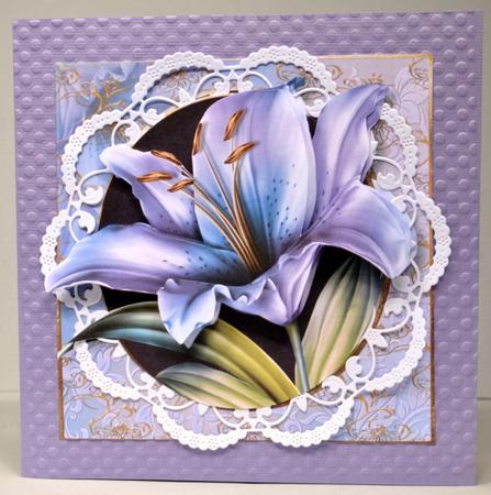 Pretty Wynter Lily with Decoupage by Kristina Norbat