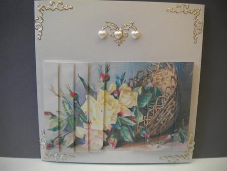 Yellow Rose in Basket Side Stacker by Kristina Norbat
