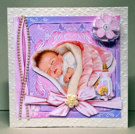 Baby Girl in Blanket 8x8 Mini Kit by Kristina Norbat