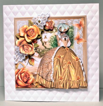 Beautiful 18th Century Golden Beauty Card Front by Kristina Norbat
