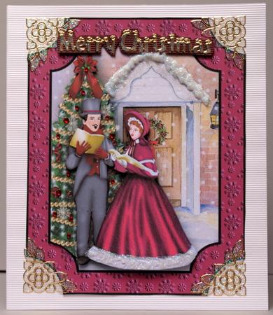 Vintage Christmas Carollers Topper and Decoupage by Kristina Norbat