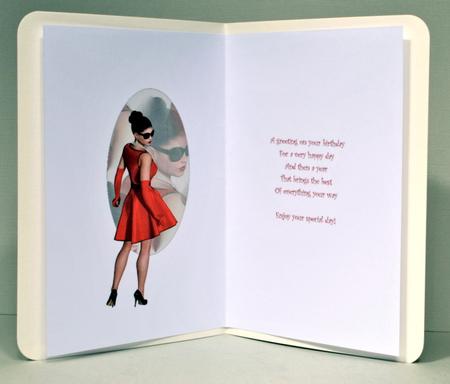 Red Lady Birthday Insert by Kristina Norbat