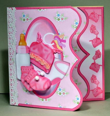 Little Baby Girl Offset Bracket Card Mini Kit by Kristina Norbat