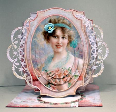 Double Pop Out Card Vintage by Kristina Norbat