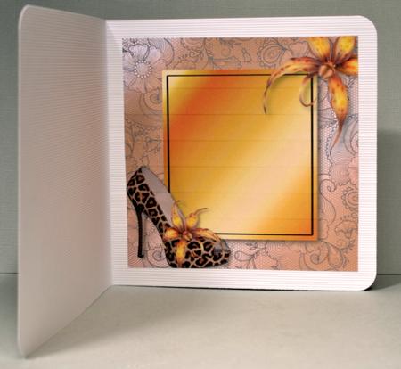 Insert for Animal Print Shoe & Orchid Lacey Square by Kristina Norbat