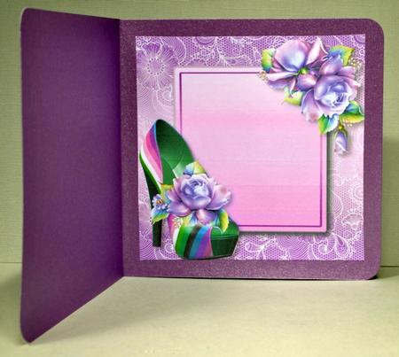 Insert for Fabulous Stripe Shoe & Vibrant Roses Lacey Square by Kristina Norbat