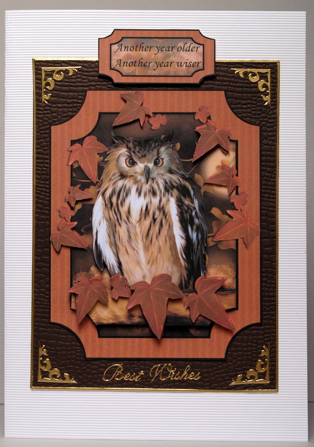 Painted Owl Topper and Decoupage by Kristina Norbat