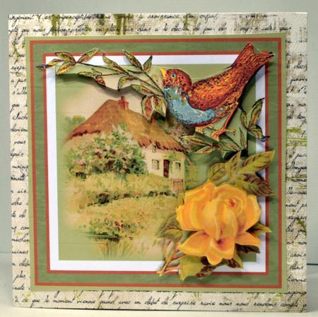 A Bird a Rose & a Cottage by Kristina Norbat