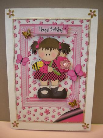 Cute Little Girl in Pink Dress by Kristina Norbat
