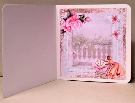 Insert to Compliment Mother and Baby Girl Card Front by Kristina Norbat