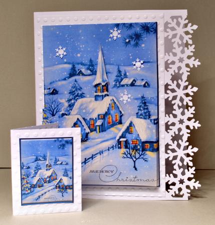 Snowy Village Decoupage by Kristina Norbat