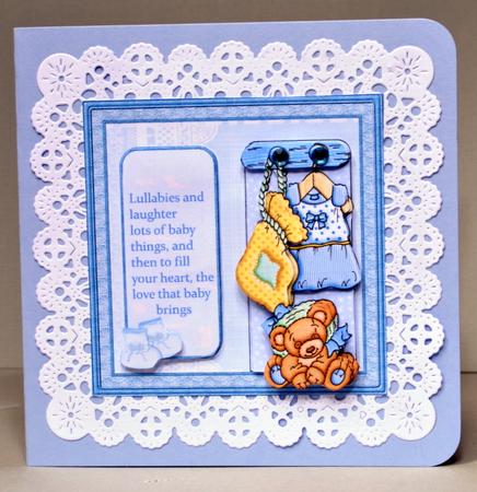Baby Boy Romper Suit and Teddy by Kristina Norbat