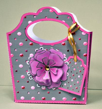 I Love Shoes Tote Bag Taupe & Shocking Pink by Kristina Norbat