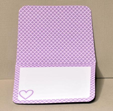 Baby Girl Handbag Card Lilac Insert by Kristina Norbat
