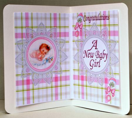Baby Girl on Lace Flower A5 Insert by Kristina Norbat