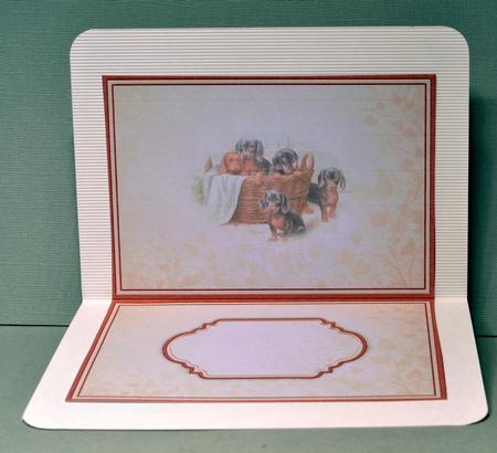 Insert for Puppy Basket Decoupage Sheet by Kristina Norbat