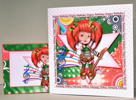 8x8 Rock Star Girl Birthday Mini Kit by Kristina Norbat