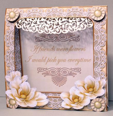 Cream Magnolia If Friends Were -  7in Tent Card Mini Kit by Kristina Norbat