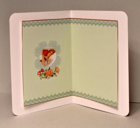 Vintage Lady Insert with Lace Border 3 by Kristina Norbat