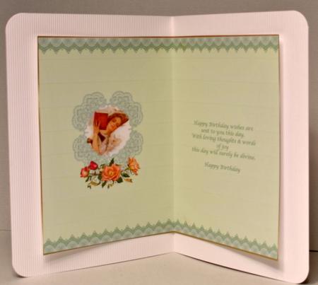 Vintage Lady Insert with Lace Border 2 by Kristina Norbat