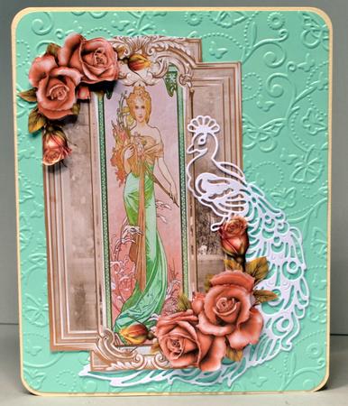 Art Noveau Lady with the Roses by Kristina Norbat