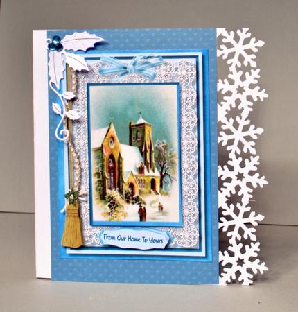 Lovely Christmas Vintage Church  by Kristina Norbat