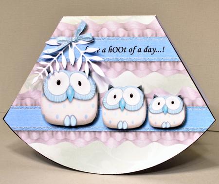 Quick Wobble Card Owls by Kristina Norbat