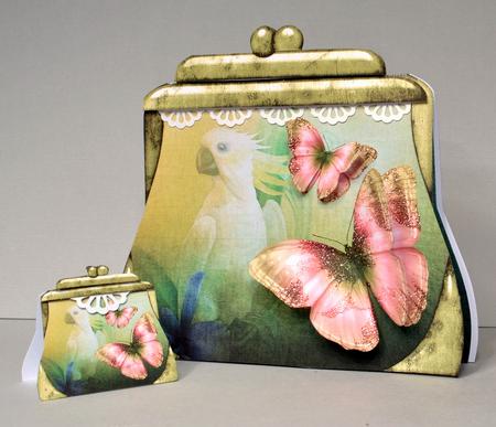 Handbag Shape Card Tropical by Kristina Norbat