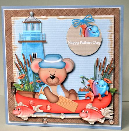 Boy Card Gone Fishing by Kristina Norbat