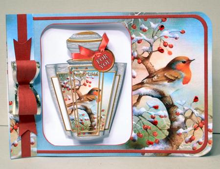 Christmas Red Robin Perfume 7x5inch Aperture Card Mini Kit by Kristina Norbat