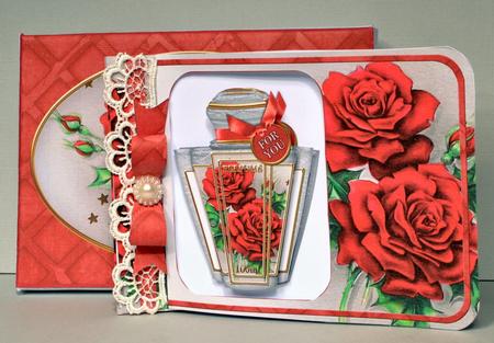 Christmas Red Roses Perfume 7x5inch Aperture Card Mini Kit by Kristina Norbat