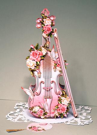 Vintage Soft Rose Violin by Kristina Norbat