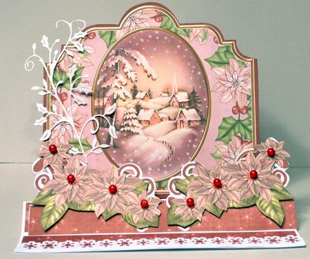 Christmas Snowy Village 3D Easel Card Mini Kit by Kristina Norbat