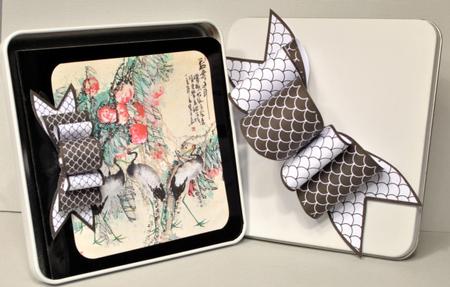 4 Triple Bows Mini Kit - Mono Chinese Pattern by Kristina Norbat