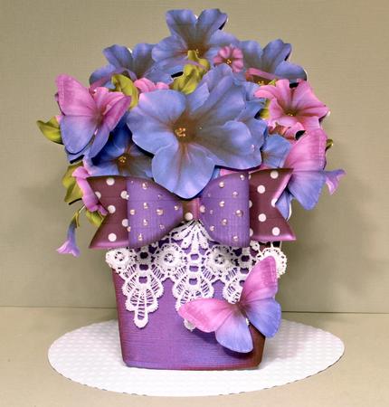 Petunia Pot Plant Shaped Card Kit by Kristina Norbat
