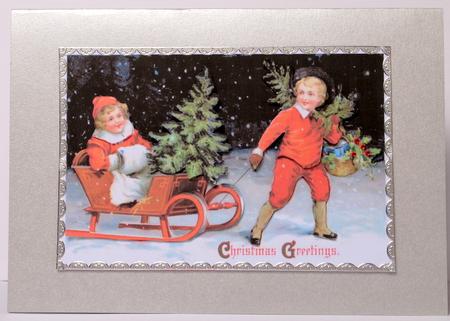 Step by Step Bringing Home the Tree Vintagechildren by Kristina Norbat