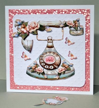 Beautiful Vintage Phone with Soft Roses by Kristina Norbat
