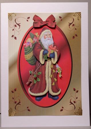 An Old Fashioned Christmas Decoupage Quick Card Front by Kristina Norbat