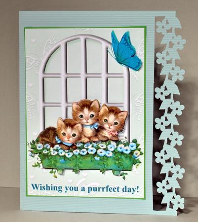 Wishing You a Purrfect Day Topper & Decoupage by Kristina Norbat