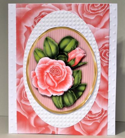 Step by Step Vintage Roses Oval Frame by Kristina Norbat