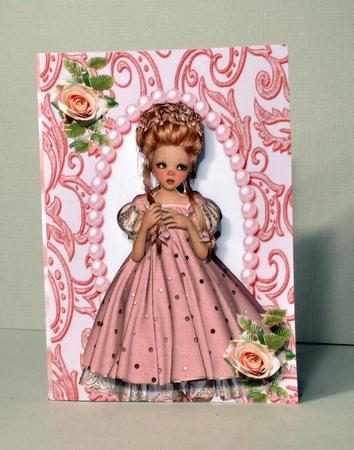 Pretty in In Pink with Pearls and Rose by Kristina Norbat