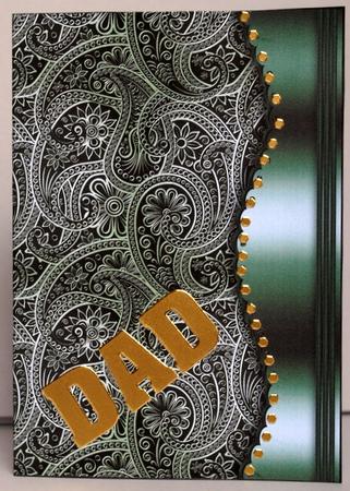 Forest Embossed Paisley with Green Metal Border by Kristina Norbat