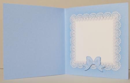Square Pearls and Lace Card Front or Insert by Kristina Norbat