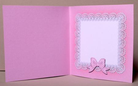 Square Pearls and Lace Card Front or Insert by Kristina Norbat