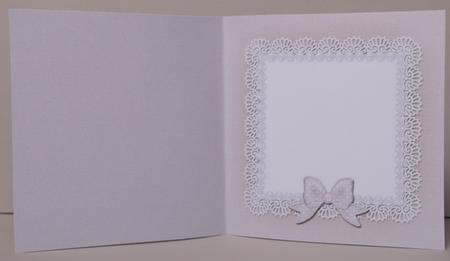 Square Pearls and Lace Card Front or Insert by Kristina Norbat