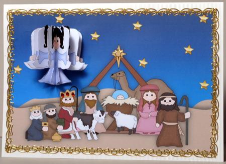 3D Angel Embellishment - Nativity Card Front by Kristina Norbat