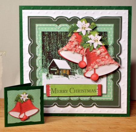 Mini Kit Christmas Bells Scallop Topper by Kristina Norbat